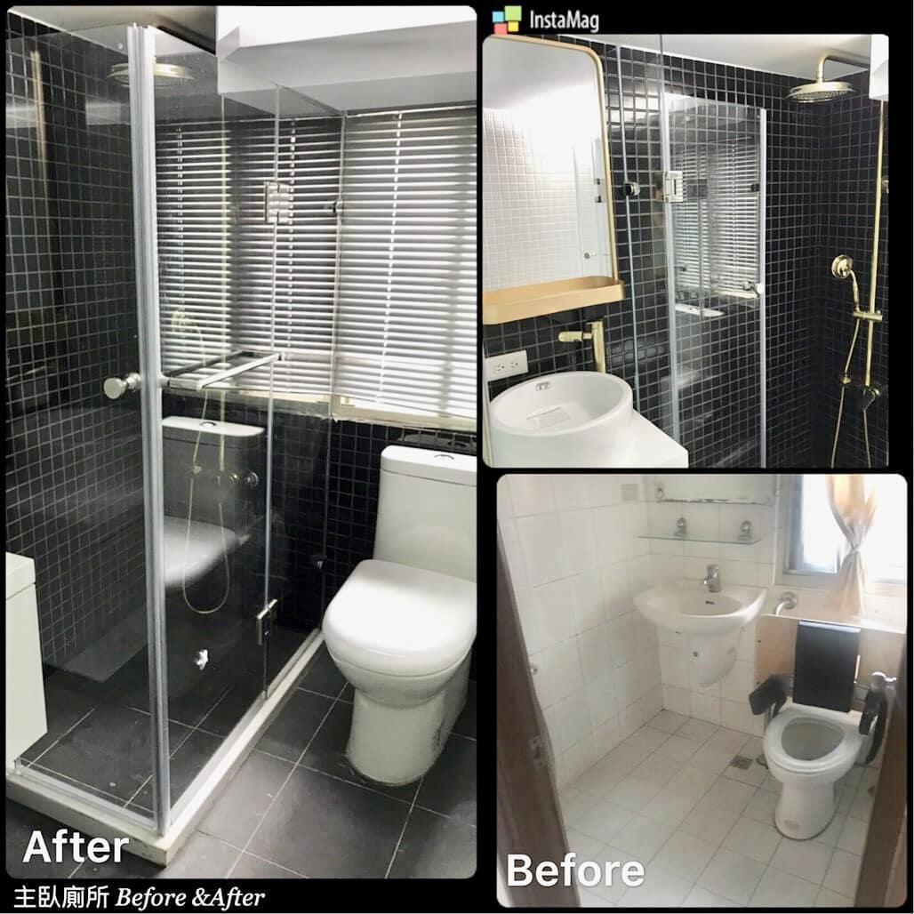 浴室裝修前後比較,beford & after